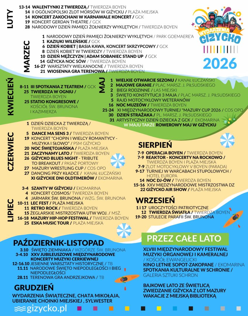 Plakat kalendarz wydarzeń