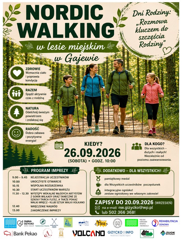 Nordic Walking w lesie miejskim w Gajewie