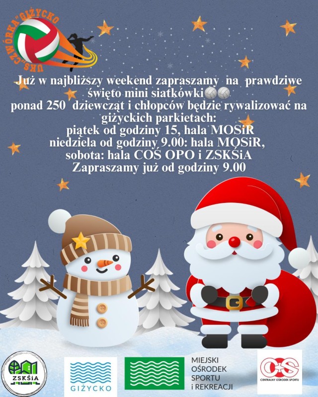Mikołajkowy Turniej Mini Siatkówki Dziewcząt i Chłopców