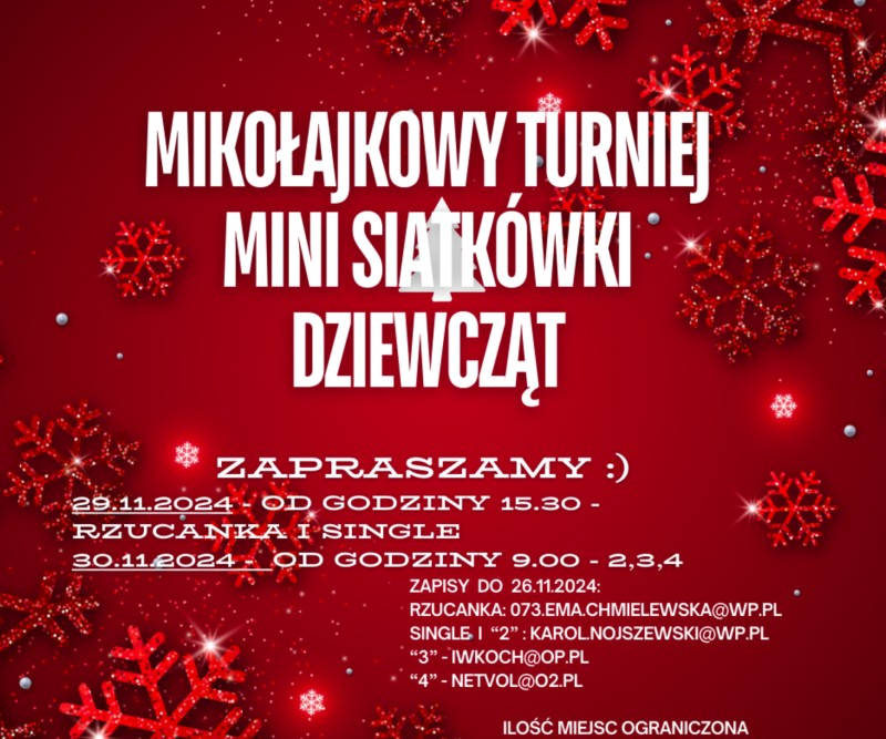 Mikołajkowy Turniej Mini Siatkówki Dziewcząt